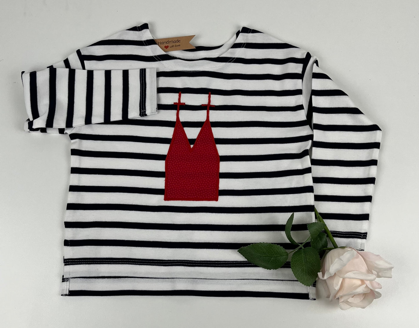 Ringelshirt mit Dom-Applikation Gr. 92-98