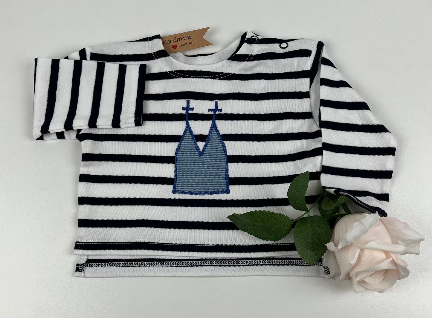 Ringelshirt mit Dom-Applikation Gr. 60-62