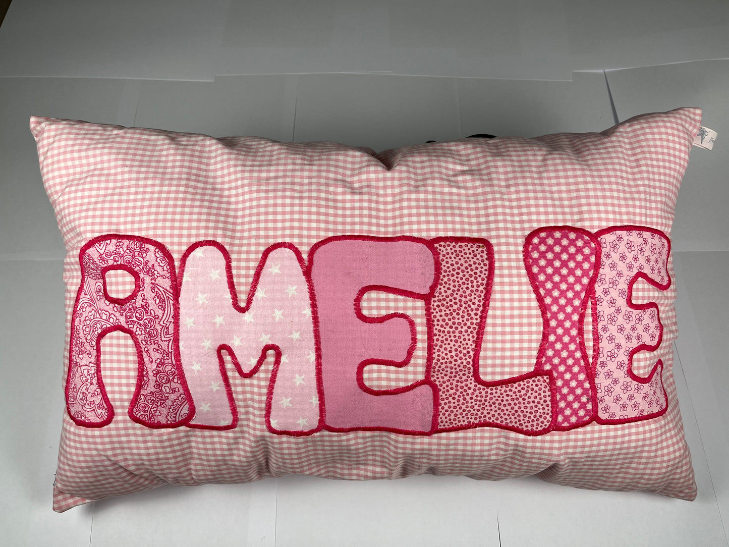 Kissen mit Wunschnamen MUSTER blau