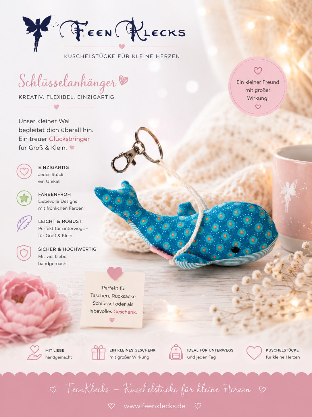 Schlüsselanhänger "Wal" 2