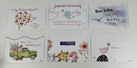 Hochwertige Postkarten, die Freude schenken im 6 SET