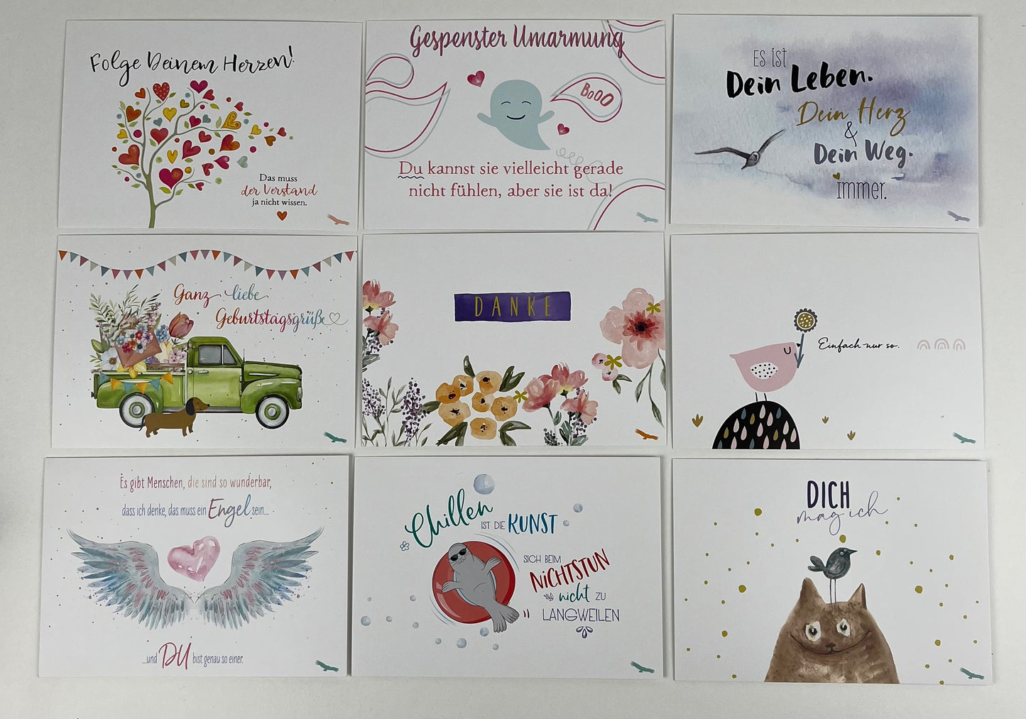 Hochwertige Postkarten, die Freude schenken im 9 SET