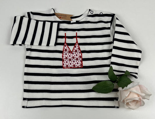 Ringelshirt mit Dom-Applikation Gr. 80-86