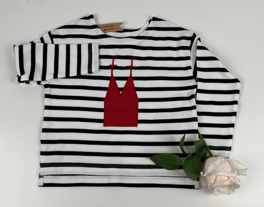 Ringelshirt mit Dom-Applikation Gr. 92-98